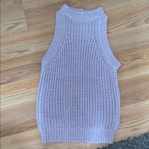 Lilac knit sleeveless shirt